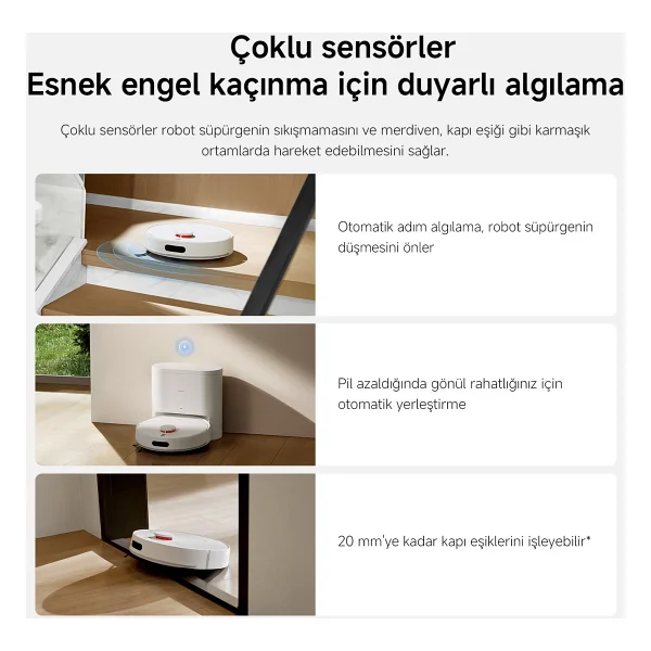 Xiaomi Vacuum H40 Çöp İstasyonlu Akıllı Robot Süpürge - Görsel 7