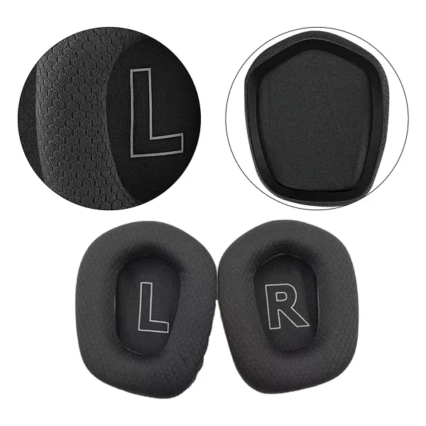 Logitech G733 Uyumlu Kulaklık Pedi Süngeri Yedek Köpük Kulak Pedleri Minder Yastık Logitech G 733 G335 K/Da Lightspeed Kablosuz Oyun Kulaklığı İle Uyumlu Ped Earpad - Siyah - Görsel 3
