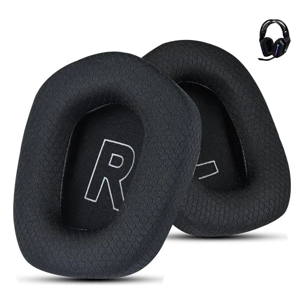 Logitech G733 Uyumlu Kulaklık Pedi Süngeri Yedek Köpük Kulak Pedleri Minder Yastık Logitech G 733 G335 K/Da Lightspeed Kablosuz Oyun Kulaklığı İle Uyumlu Ped Earpad - Siyah - Görsel 8
