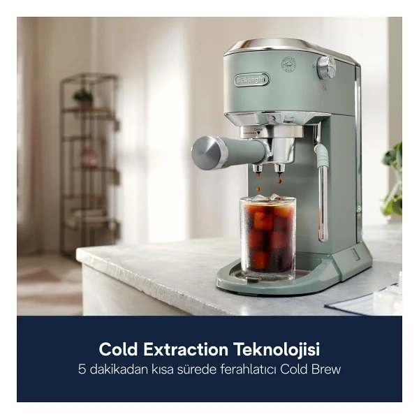 Delonghi Dedica Duo Ec890.Gr Yeşil Manuel Espresso Makinesi - Görsel 4