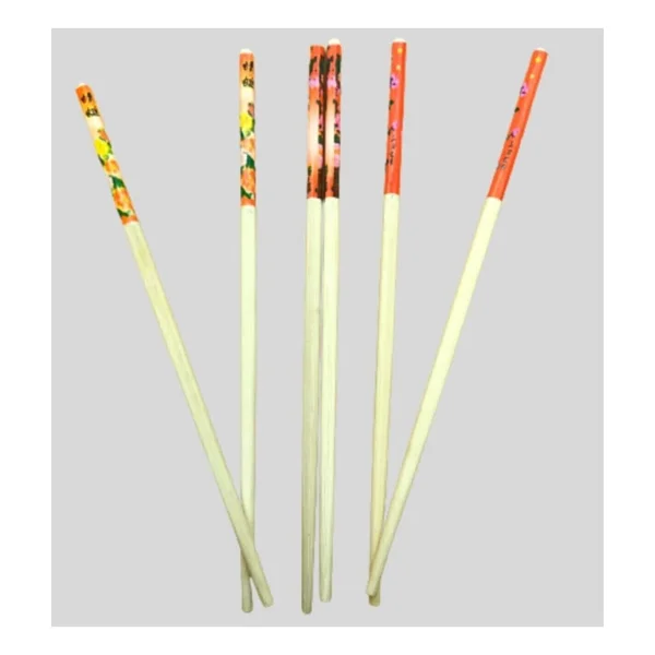 Bambu Chopstick Çubuk Yemek Çubuğu Yıkanabilir Tekrar Kullanılabilir ( 3 Çift- 6 Adet ) - Görsel 3