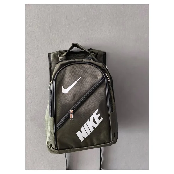 Nike Baskılı Sırt Çantası - Okul Çantası (Siyah-Yeşil-Pembe) - Görsel 5