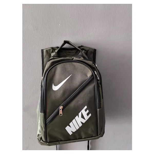 Nike Baskılı Sırt Çantası - Okul Çantası (Siyah-Yeşil-Pembe) - Görsel 6