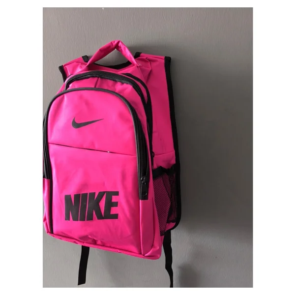Nike Baskılı Sırt Çantası - Okul Çantası (Siyah-Yeşil-Pembe) - Görsel 2