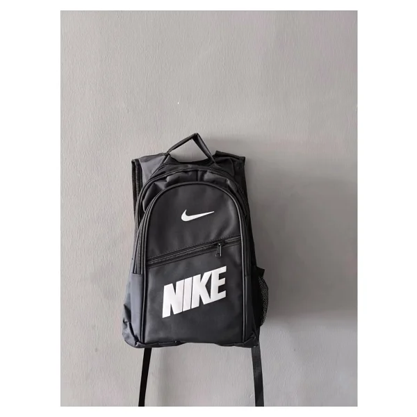 Nike Baskılı Sırt Çantası - Okul Çantası (Siyah-Yeşil-Pembe) - Görsel 4