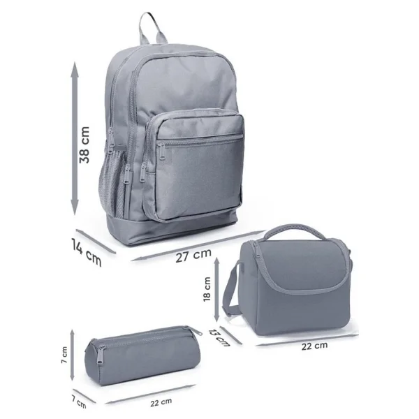 Coral High Set0123775 Blok Desenli 3'lü Okul Çanta Seti - Görsel 3