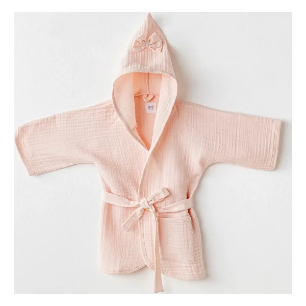 Andywawa Muslin Home Ac25882 Bej Bebek Bornoz - Görsel 2