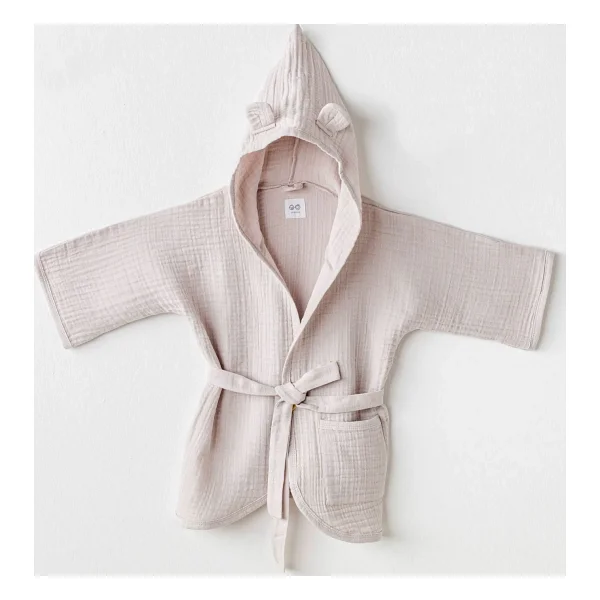 Andywawa Muslin Home Ac25882 Bej Bebek Bornoz - Görsel 6