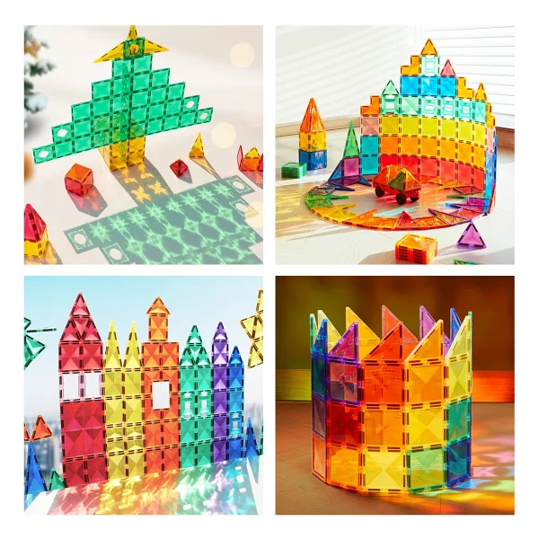 Mideer Renkli Magnetic Tiles Ct1210 60 Parça Blok Oyuncak - Görsel 7