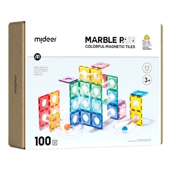 Mideer Renkli Magnetic Tiles - Parkur 100 Parça - Görsel 2