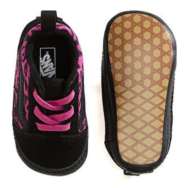 Vans Old Skool Crib Vn000cs5pıb1 Siyah-Pembe Bebek Sneaker - Görsel 4