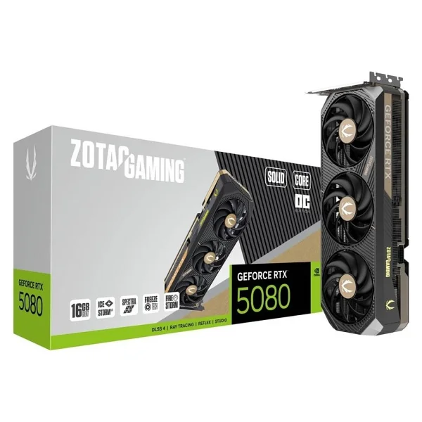 Zotac RTX 5080 Gaming Solid Core Oc Zt-B50800j2-10p 256 Bit Gddr7 16 GB Ekran Kartı - Görsel 3