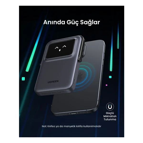 Ugreen Uno 5000 mAh Hızlı Şarj Magsafe Powerbank - Görsel 4