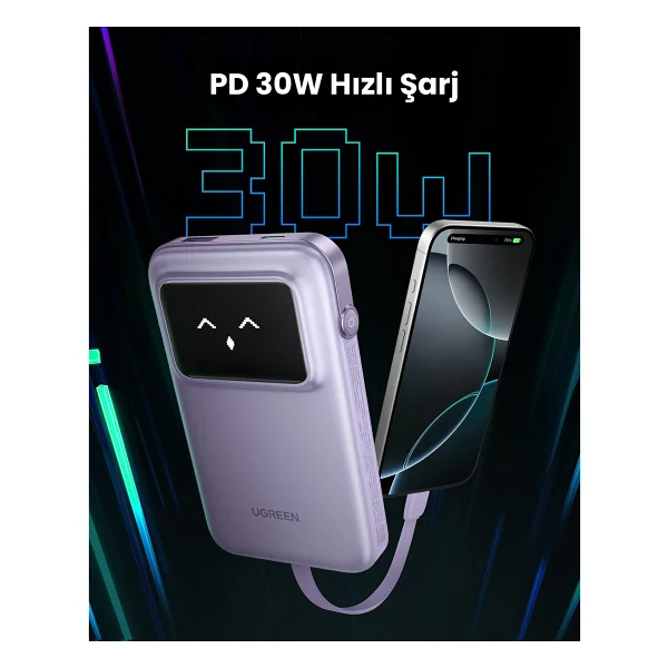 Ugreen Uno 10000 mAh Hızlı Şarj Powerbank - Görsel 4