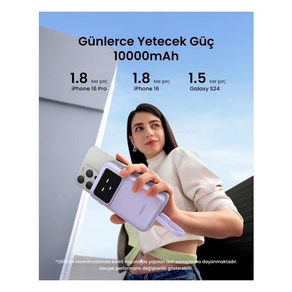 Ugreen Uno 10000 mAh Hızlı Şarj Powerbank - Görsel 7