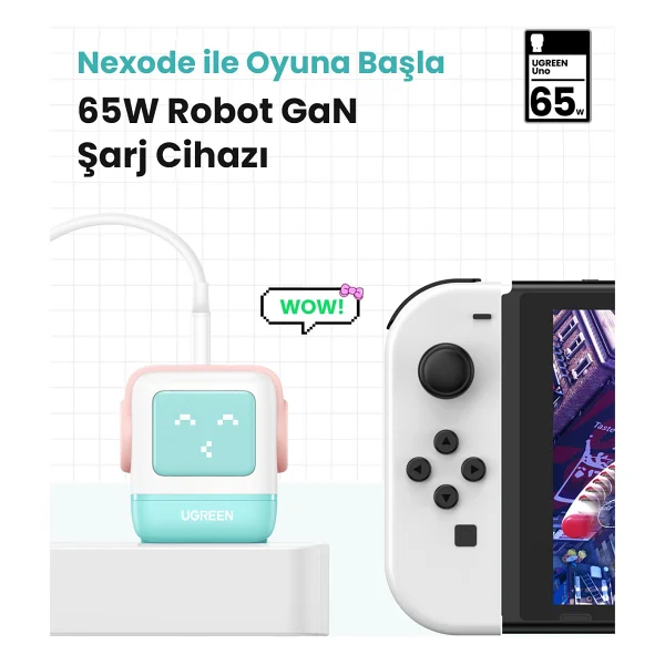 Ugreen Nexode Rg 65 W Robot Hızlı Şarj Adaptörü - Görsel 3