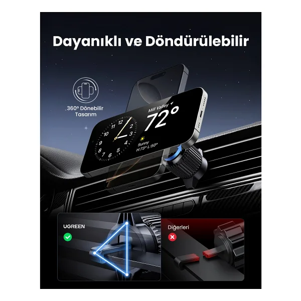 Ugreen W525 35029 Magsafe Manyetik Araç Telefon Tutucu - Görsel 6