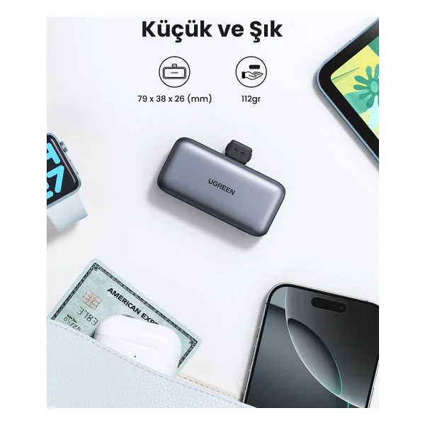 Ugreen 35338 5000 mAh Hızlı Şarj Powerbank - Görsel 9