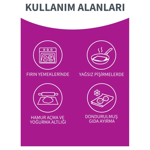 Parex Hazır Kesilmiş Pişirme Kağıdı 16'lı 42 X 37 Cm Üçlü Set - Görsel 4