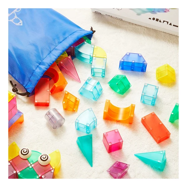 Mideer Magnetic Tiles Yaratıcı İnşaat Md1420 20 Parça Blok Oyuncak - Görsel 5