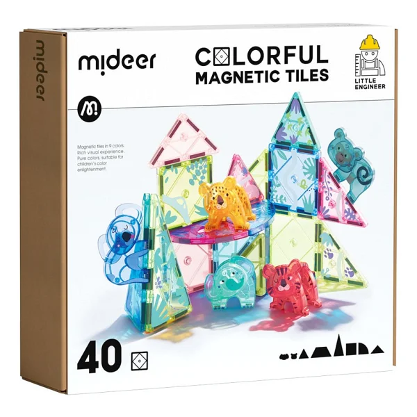 Mideer Magnetic Tiles Sihirli Orman Ct6399 40 Parça Blok Oyuncak - Görsel 2