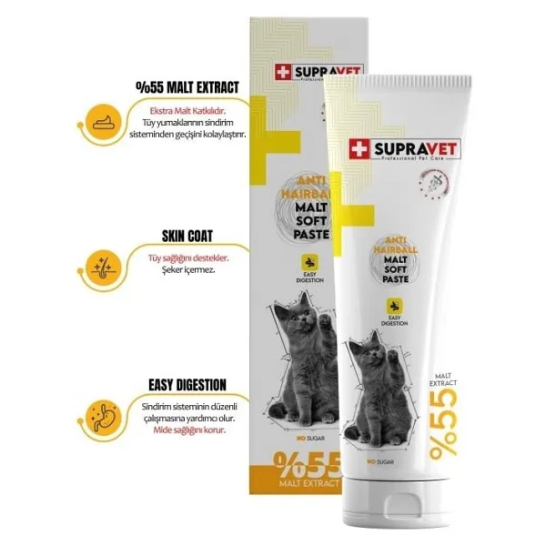 Supravet Anti Hairball 100 Gr Malt Kedi Macunu - Görsel 5