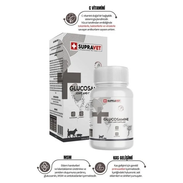Supravet Glucosamine Köpek Ve Kediler İçin 75 Tablet - Görsel 7