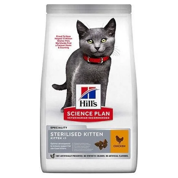 Hill's Sterilised Kitten Tavuklu Kısırlaştırılmış 1.5 Kg Yavru Kedi Maması - Görsel 8