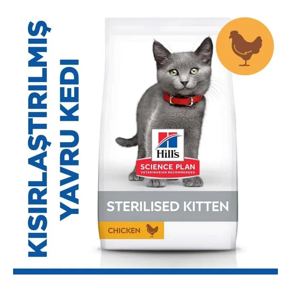 Hill's Sterilised Kitten Tavuklu Kısırlaştırılmış 1.5 Kg Yavru Kedi Maması - Görsel 2