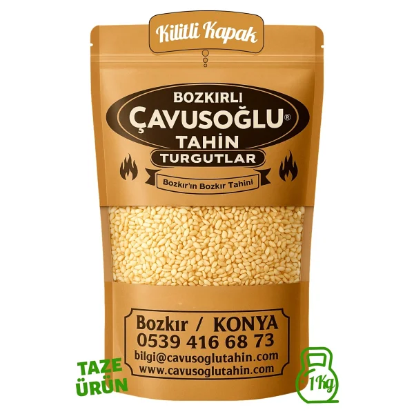 Bozkırlı Çavuşoğlu Çavuşoğlu Beyaz Çiğ Susam 1 Kg - Görsel 3