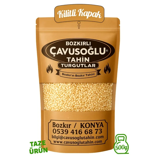 Bozkırlı Çavuşoğlu Bozkırlı Çavuşoğlu Odun Ateşinde Kavrulmuş Susam 500 gr + Kavrulmamış Beyaz Çiğ Susam 500 gr - 1 kg - Görsel 3