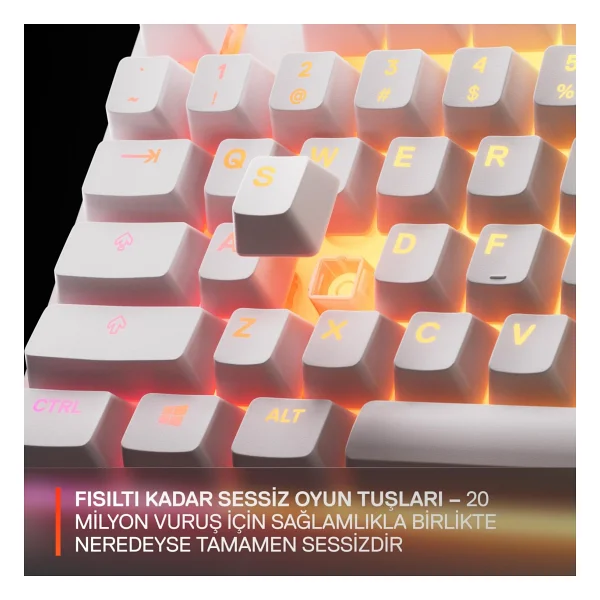 Steelseries Apex 3 Tkl Beyaz RGB Kablolu Oyuncu Klavyesi - Görsel 5