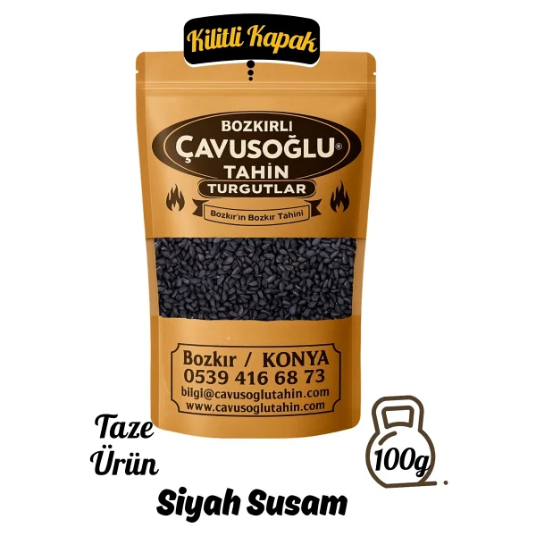 Bozkırlı Çavuşoğlu Susam Tanışma Seti (Siyah Susam 100 gr + Çiğ 250 gr + Odun Ateşinde Kavrulmuş 250 gr) - 600 gr - Görsel 2