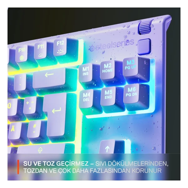 Steelseries Apex 3 Tkl Mor RGB Kablolu Oyuncu Klavyesi - Görsel 5