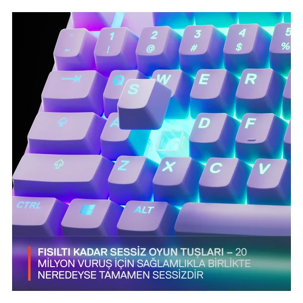 Steelseries Apex 3 Tkl Mor RGB Kablolu Oyuncu Klavyesi - Görsel 6