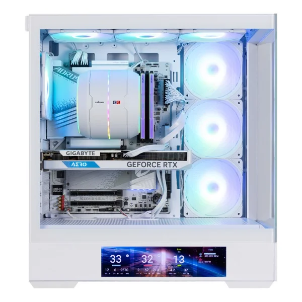 Zalman P40 Ds Argb Fanlı Beyaz Atx Oyuncu Kasası - Görsel 10