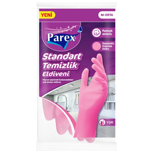 Parex Ekonomik Standart Orta Boy Temizlik Eldiveni - Görsel 5