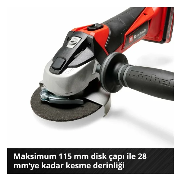 Einhell Te-Ag 18/115 Li Çift Akülü 2.5 Ah Taşlama Makinesi - Görsel 7