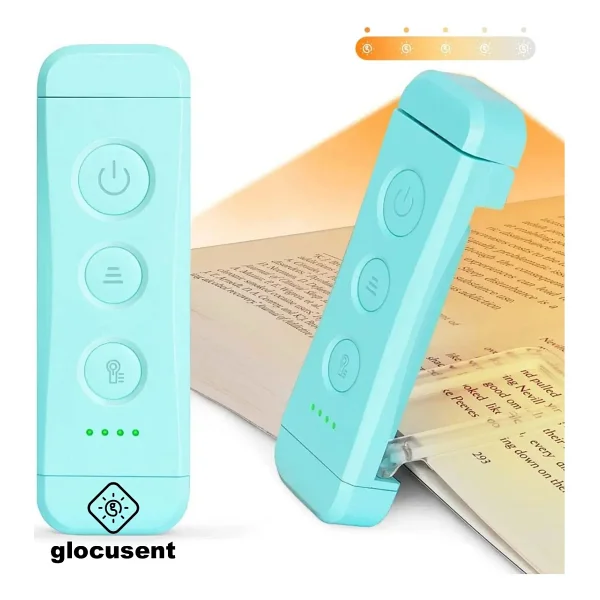 Glocusent USB Şarj Edilebilir LED Kitap Ayracı Arası Okuma Işığı Ayracı Portatif Şarj Edilebilir Mavi - Görsel 7