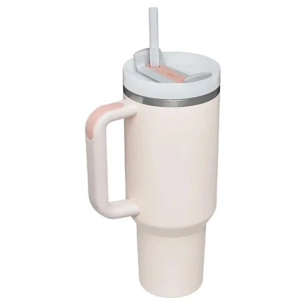 Stanley Quencher Açık Pembe 1.18 Lt Pipetli Termos Bardak - Görsel 2