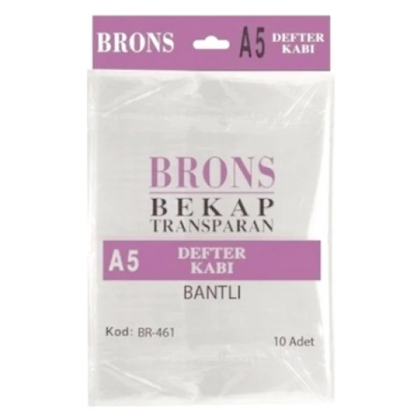 Brons Hazır Defter Kabı A5 Şeffaf 10lu Küçük Boy - 2 Paket - Görsel 2