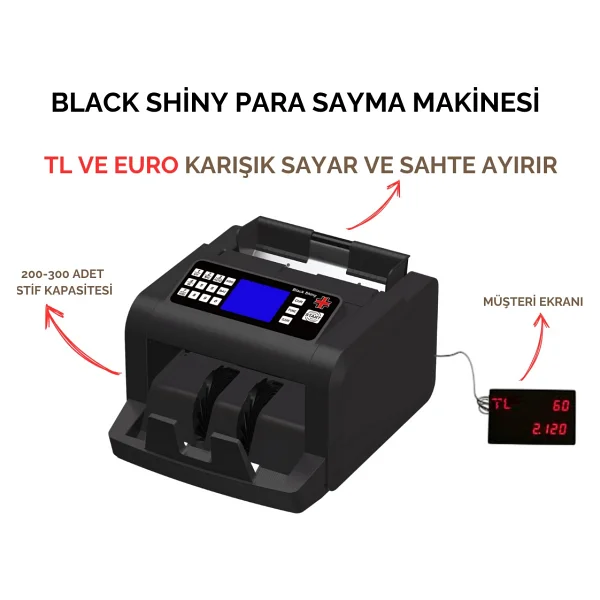 Sigma Black Shiny Para Sayma Makinesi - Görsel 3
