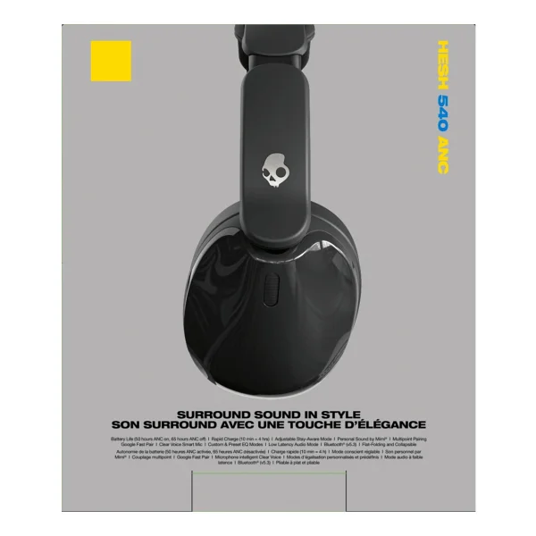 Skullcandy Hesh 540 S6HAW-T740 ANC Siyah Kulak Üstü Bluetooth Kulaklık - Görsel 5