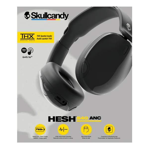 Skullcandy Hesh 540 S6HAW-T740 ANC Siyah Kulak Üstü Bluetooth Kulaklık - Görsel 6