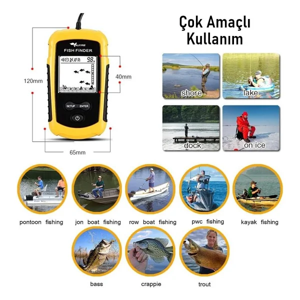 Valkyrie Taşınabilir Balık Bulucu 0,7-100m Derinlik Sonar - Görsel 2