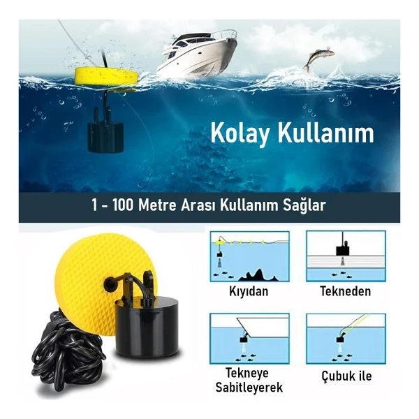 Valkyrie Taşınabilir Balık Bulucu 0,7-100m Derinlik Sonar - Görsel 4