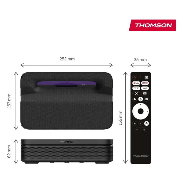 Thomson Sirius Pg55b 600 Lümen Full HD Taşınabilir Lazer Projeksiyon Cihazı - Görsel 3