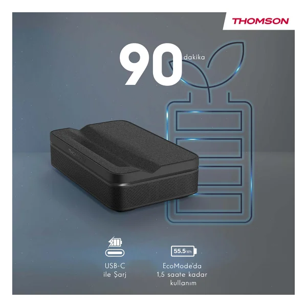 Thomson Sirius Pg55b 600 Lümen Full HD Taşınabilir Lazer Projeksiyon Cihazı - Görsel 5