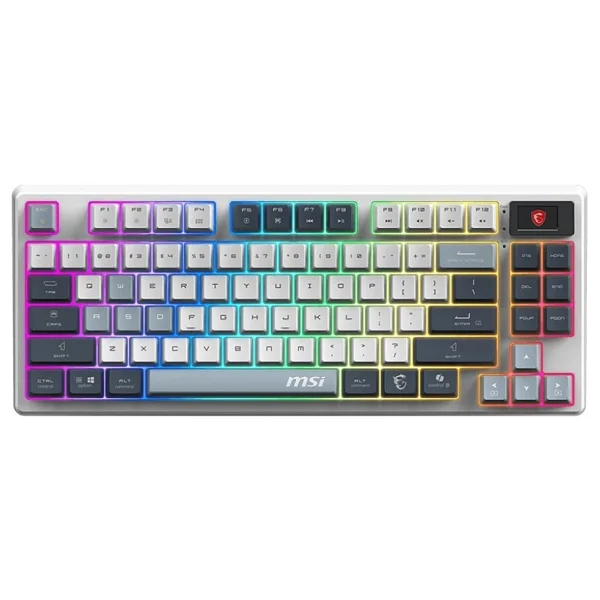 Msı Forge Gk600 Gri RGB Tkl Linear Switch Kablolu/Kablosuz Mekanik Oyuncu Klavyesi - Görsel 6