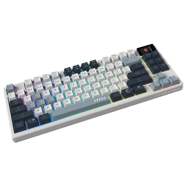 Msı Forge Gk600 Gri RGB Tkl Linear Switch Kablolu/Kablosuz Mekanik Oyuncu Klavyesi - Görsel 2